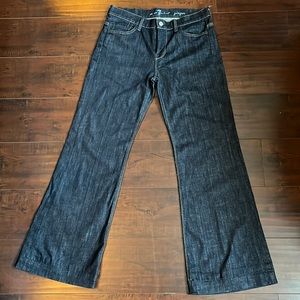 COPY - 7 For All Mankind “Ginger” size 29 wide leg medium blue denim.